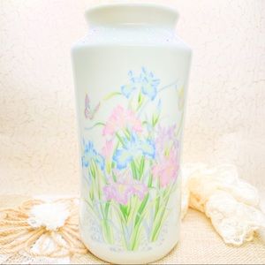 Arriving soon. Bright spring floral pastel vase